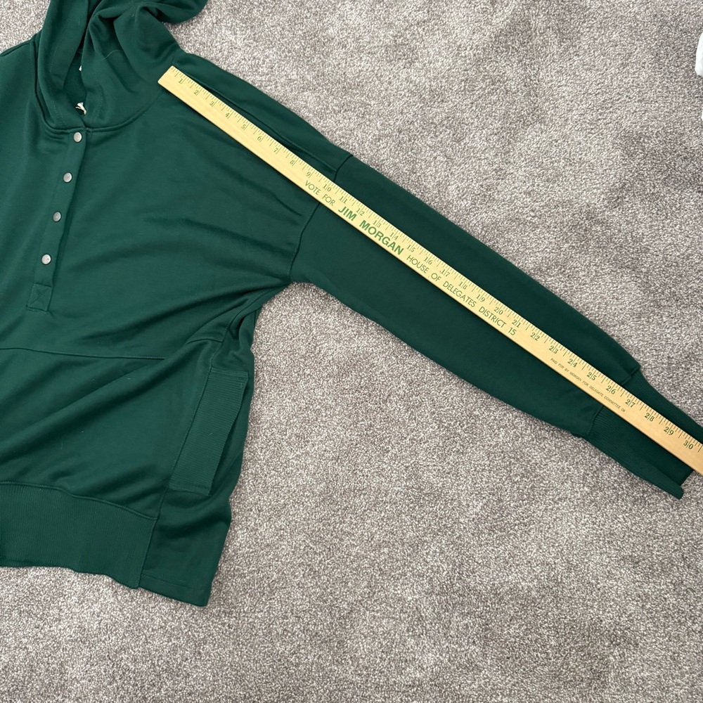 Bibi Green Women’s Half Button Pullover Hoodie - image 6